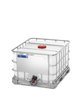 Schütz MX560 IBC 560L new intermediate bulk container with DN50 butterfly valve and steel pallet